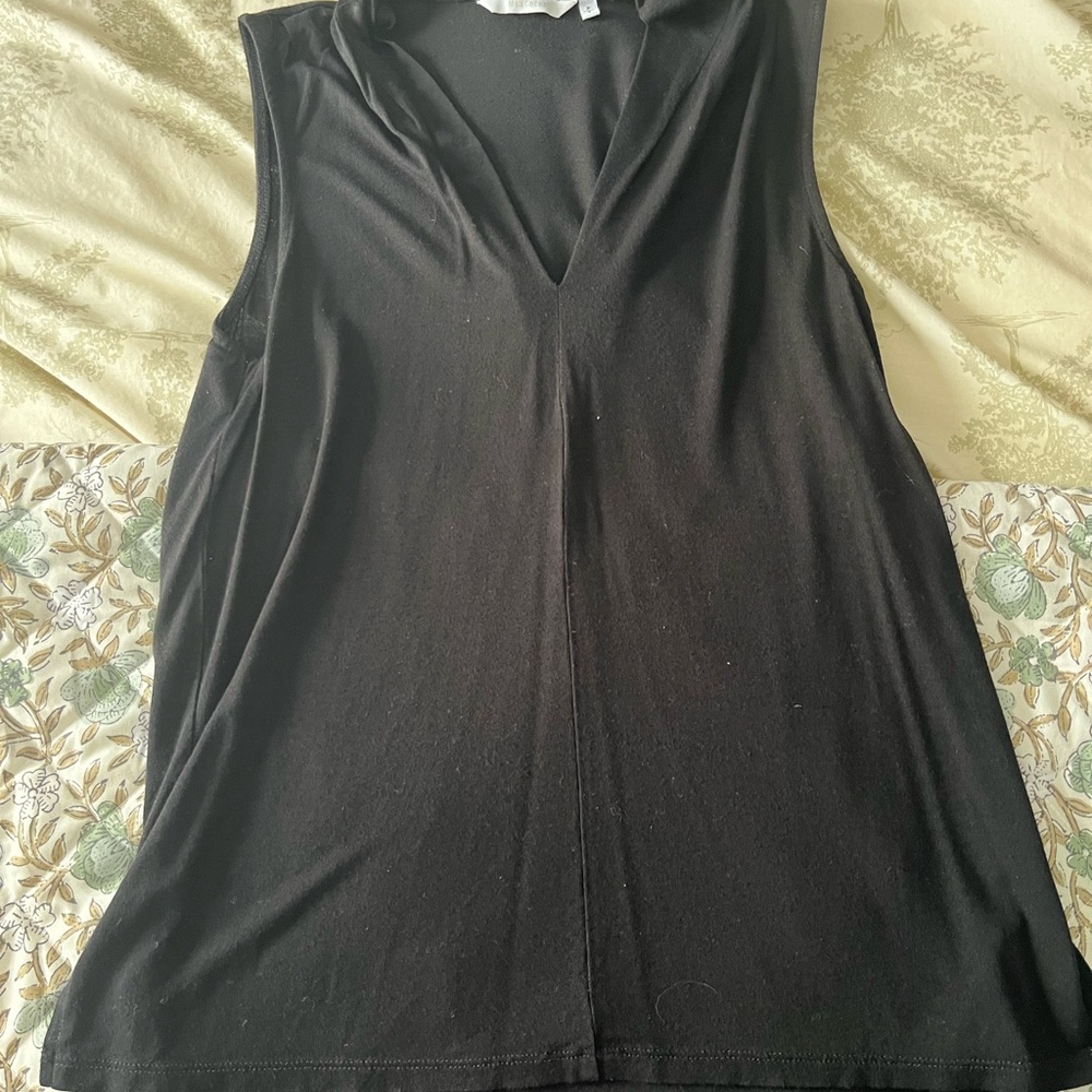 Black V-Neck Tank Top